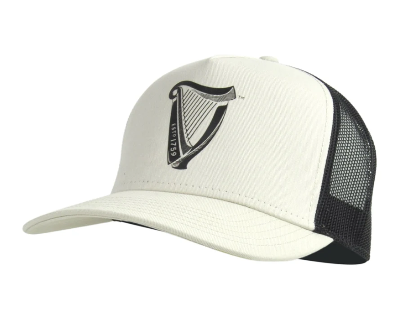 Guinness Baseball Cap Beige & Black Harp