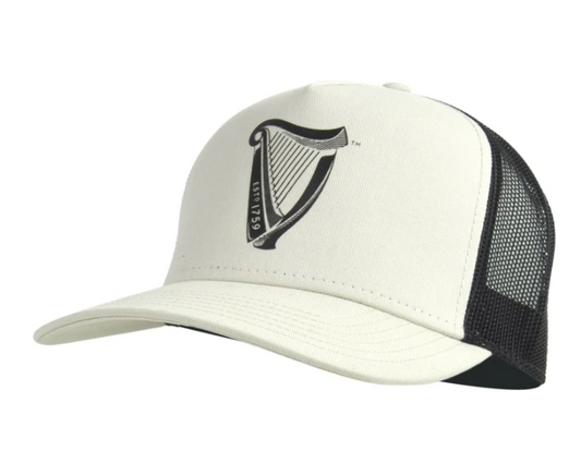 Guinness Baseball Cap Beige & Black Harp