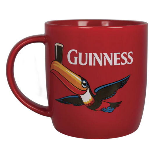 Guinness Mug Red with Flying Toucan