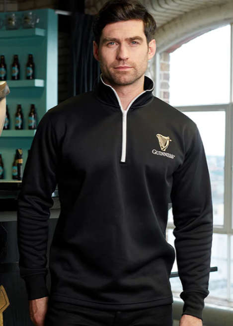 Guinness Sweater Harp Half Zip