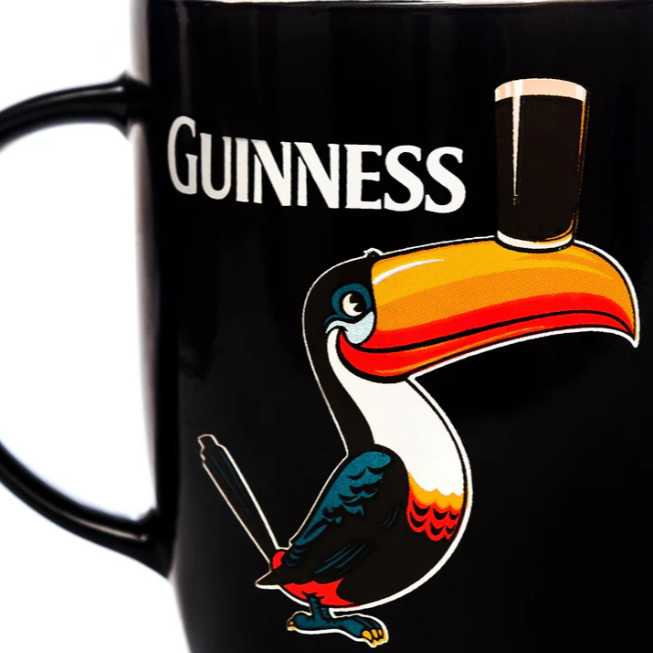 Guinness Mug Black with Standing Toucan