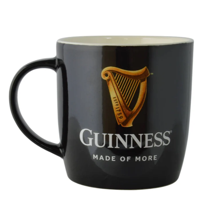 Guinness Mug Black with Official Harp Logo