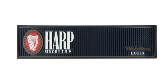 Guinness Bar Mat PVC Harp Signature Label