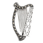 Marcasite Harp Brooch