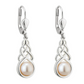 Freshwater Pearl Celtic Drop Earrings