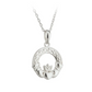 Silver Celtic Claddagh Pendant