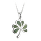 Green Marble Shamrock Necklace