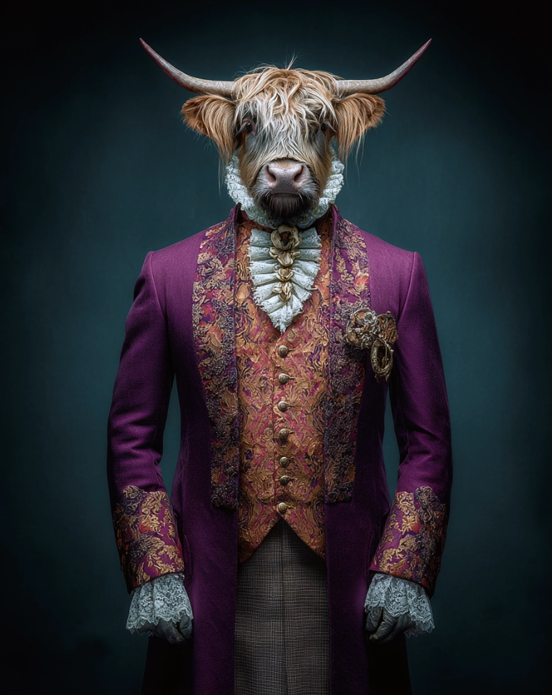 Print - Highland Cow Royal