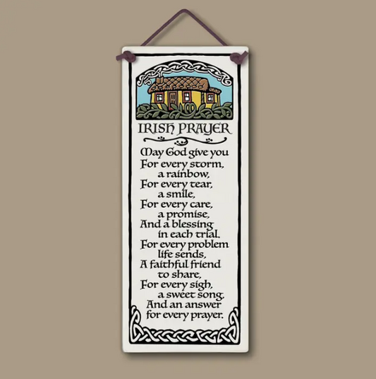 Ceramic Hand Glazed Tile - Irish Prayer