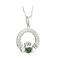 Solvar Birthstone Claddagh Necklace