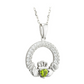 Solvar Birthstone Claddagh Necklace