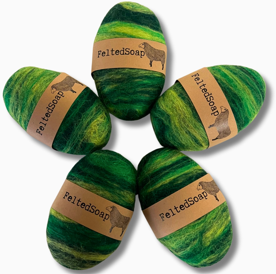 Multicolored Felted Soap