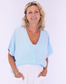 Linen and Cotton Blend Short Sleeve Cardi