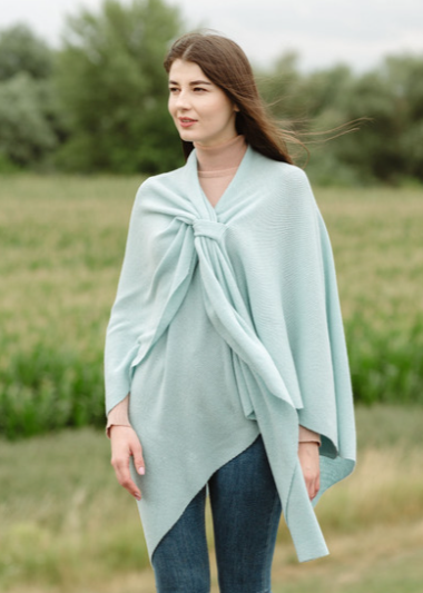 Saol Lambswool Draped Shawl