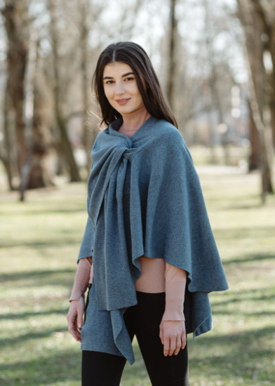 Saol Lambswool Draped Shawl