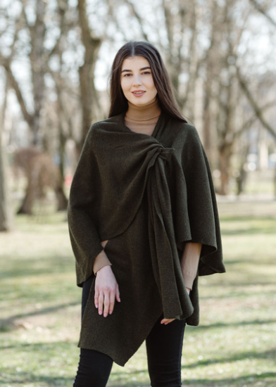 Saol Lambswool Draped Shawl