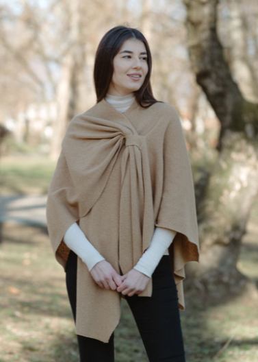 Saol Lambswool Draped Shawl