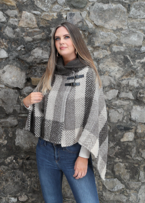 John Branigan Shawl Collar Poncho