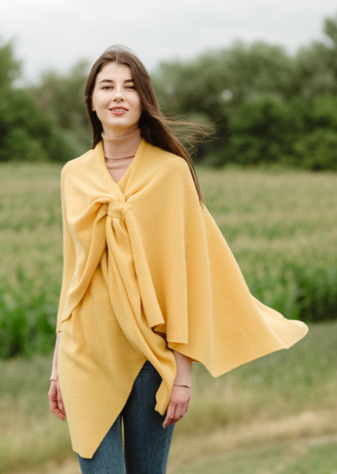 Saol Lambswool Draped Shawl