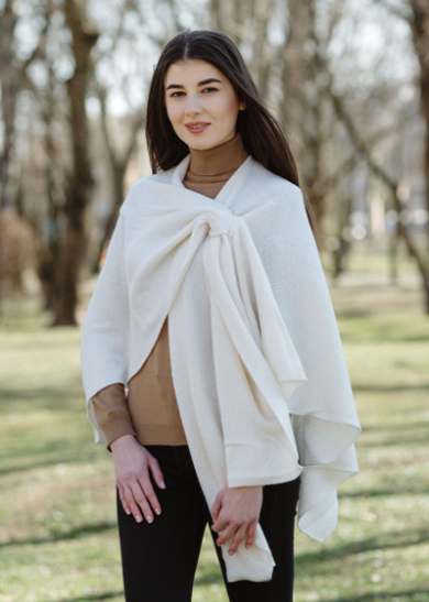 Saol Lambswool Draped Shawl