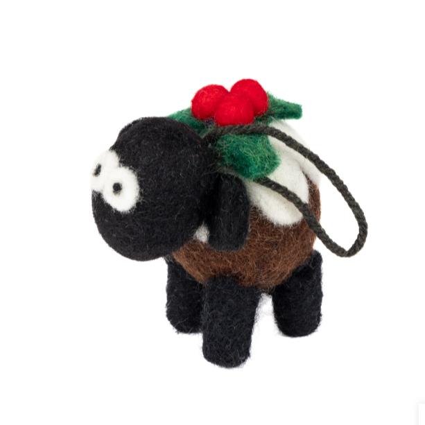 Felt Sheep - Mountain Blackface Pudding Mini