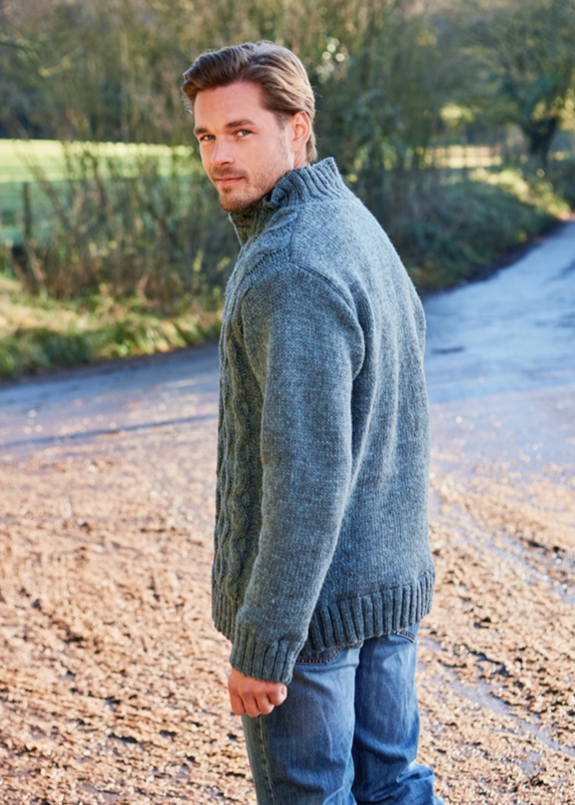 100% wool button sweater