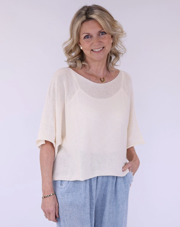 Cotton Blend Short Tunic Top