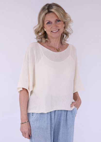 Cotton Blend Short Tunic Top