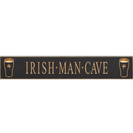 Carved Wood Pub Sign - Irish Man Cave