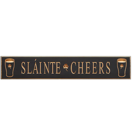 Carved Wood Pub Sign - Slainte/Cheers