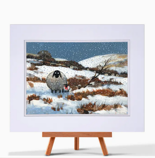 Mounted Print Snow Joke