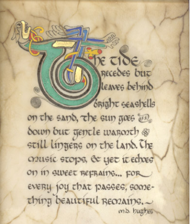 "Something Beautiful" Celtic Manuscript Print