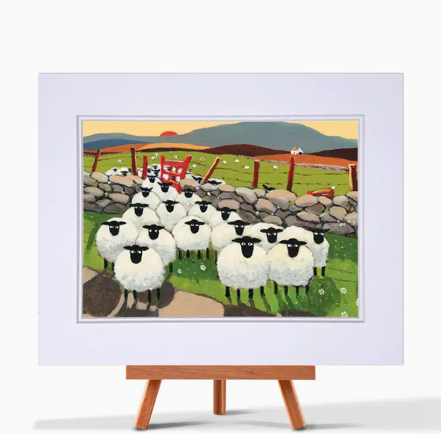 Mounted Print Sorry Ewe're Leaving
