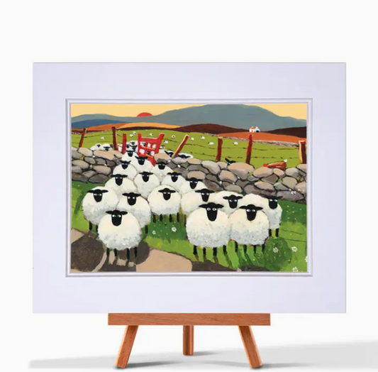 Mounted Print Sorry Ewe're Leaving