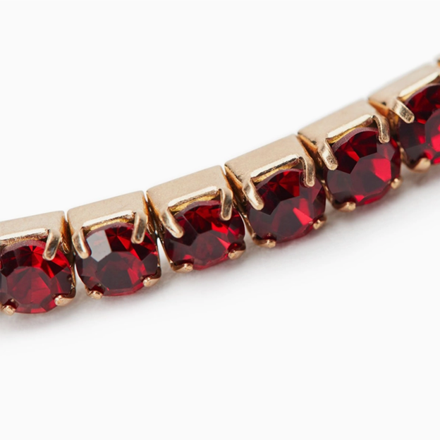 Diamante Stretch Bracelet Gold Plating