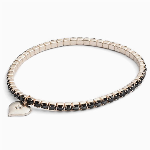 Diamante Stretch Bracelet Gold Plating
