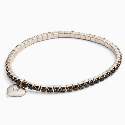 Diamante Stretch Bracelet Gold Plating