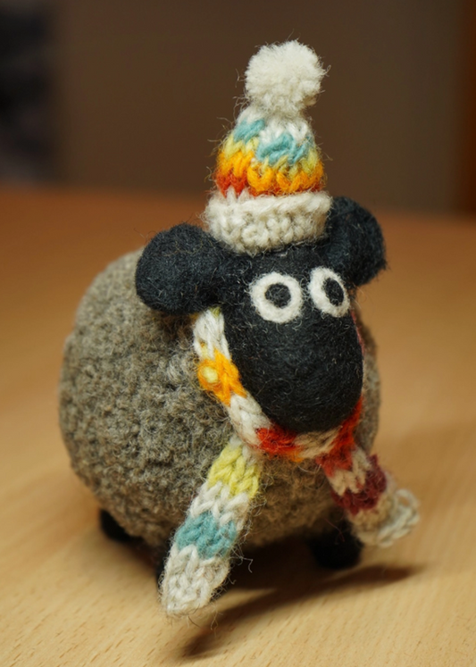 Stuart the Lakeland Sheep - Felt Bobble Hat Pompom Sheep