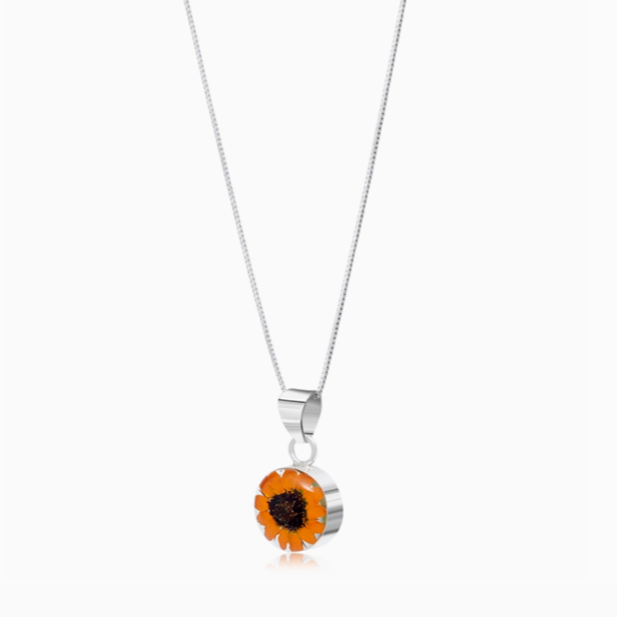 Sunflower Necklace Round