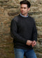 Aran Craft Crew Neck Sweater with Tweed Details