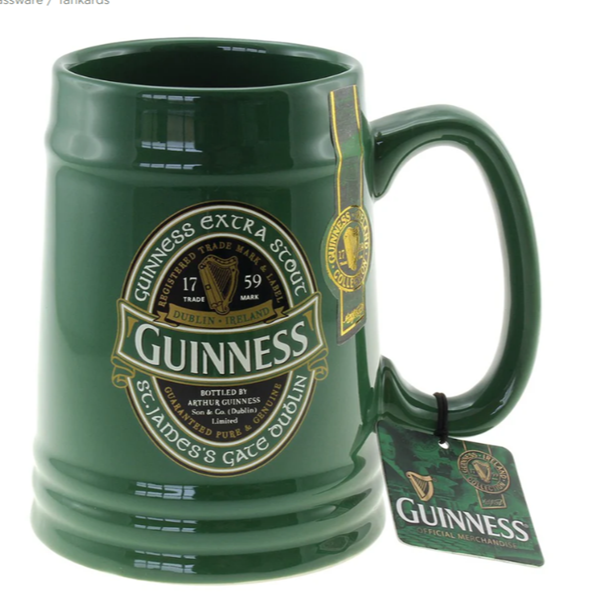 Guinness Tankard - Ceramic Green