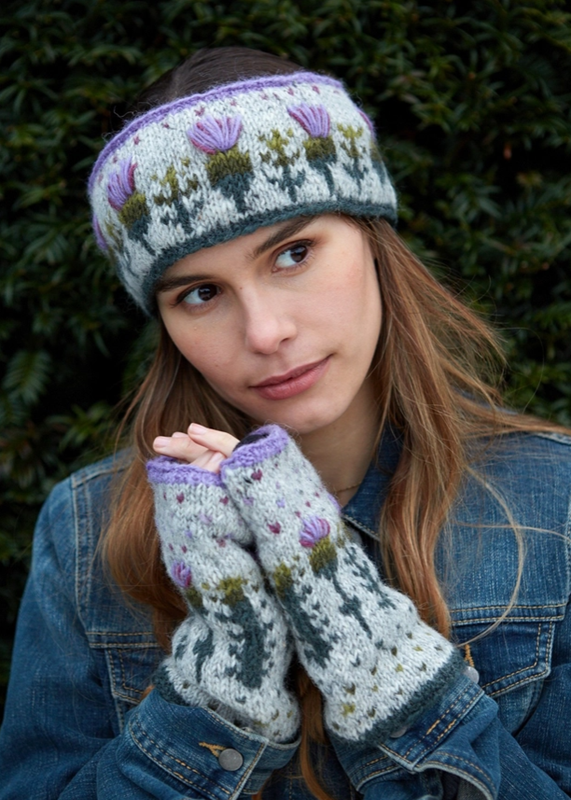 thistle wool handwarmer