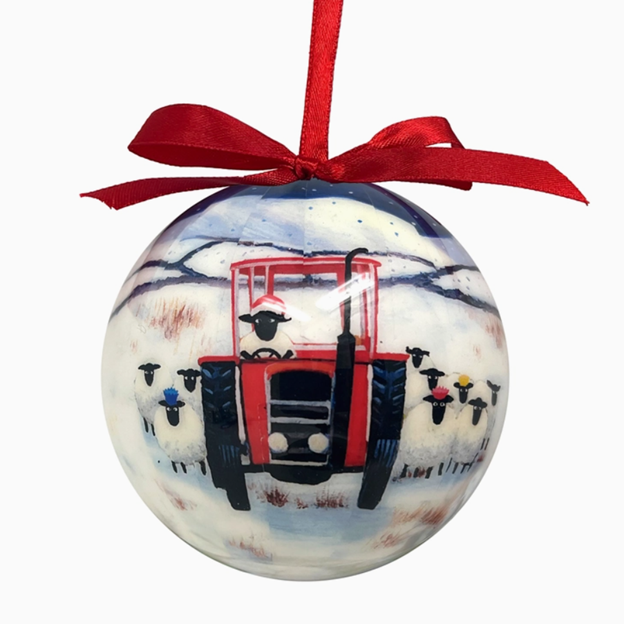 Christmas Bauble - Tractor in Snow