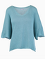 Cotton Blend V-Neck Tunic Top