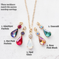 Vintage Glass Teardrop Necklace Aurora Borealis