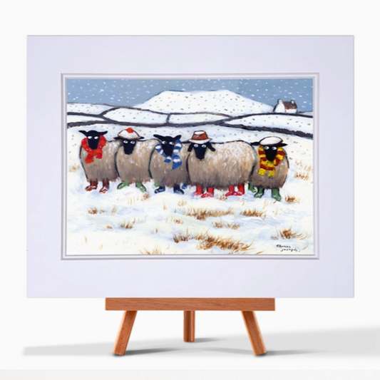 Mounted Print Winter Woolies