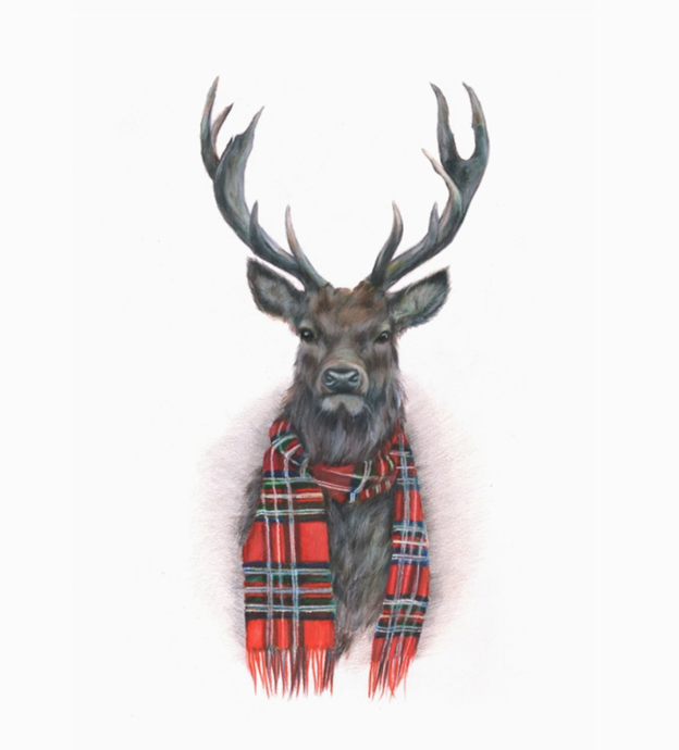 Mounted Print Portrait Winter in the Glen