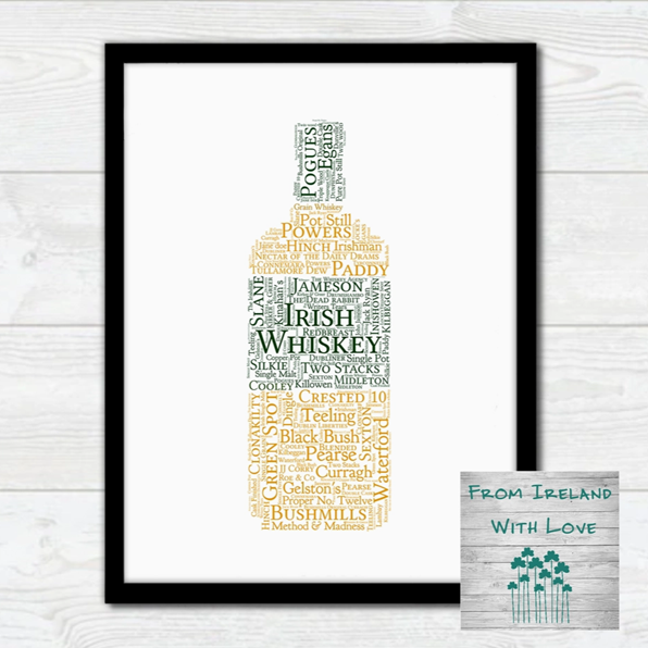 Framed Word Art - Irish Whiskey