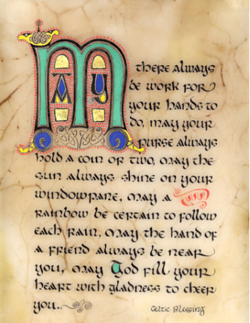 "Work Blessing" Celtic Manuscript Print