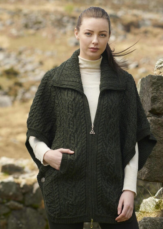 Aran Craft Funnel Neck Jacket